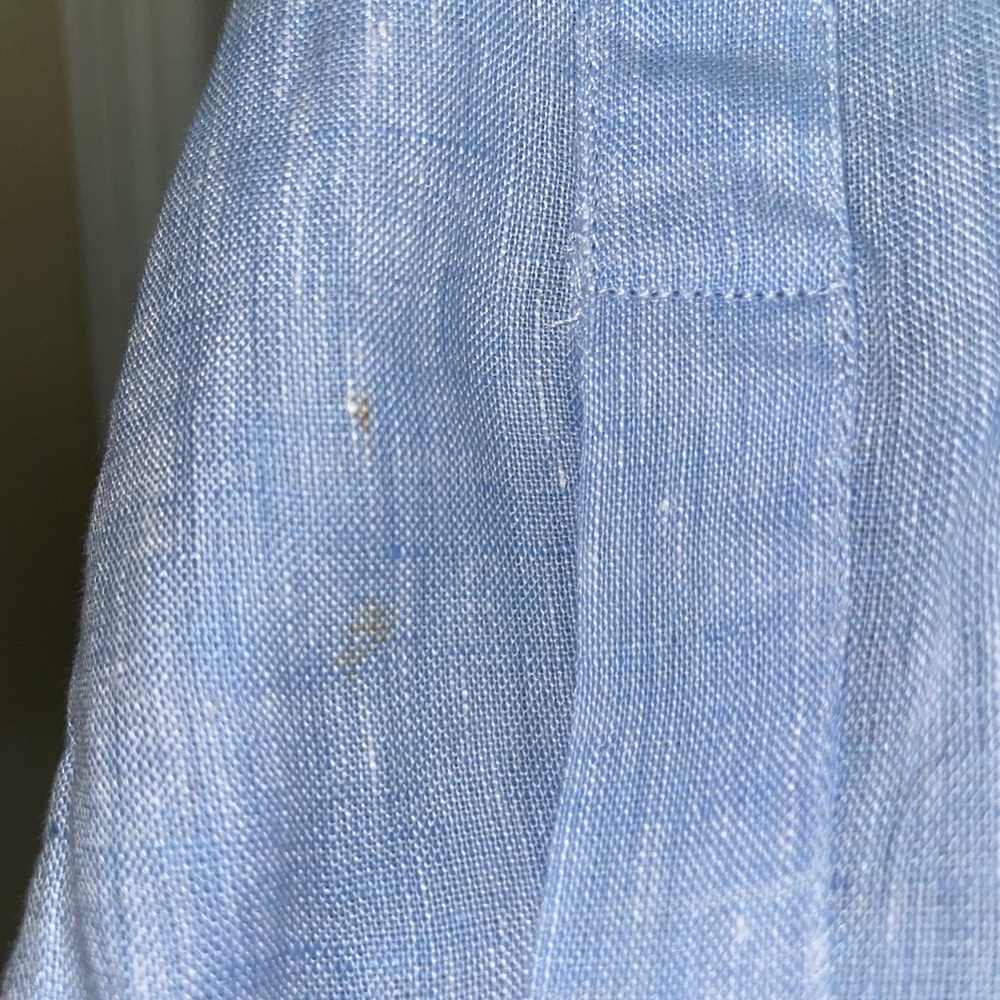 BAGUTTA SKY BLUE LINEN TUNIC BLOUSE SZ EU 38/ US 2 NWT - Picture 3 of 6